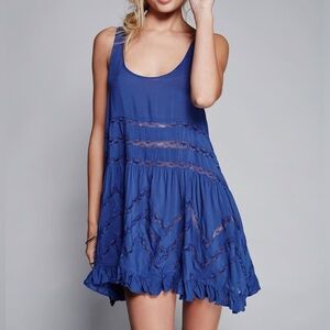 FREE PEOPLE Voile & Lace Trapeze Slip Waterfall Combo